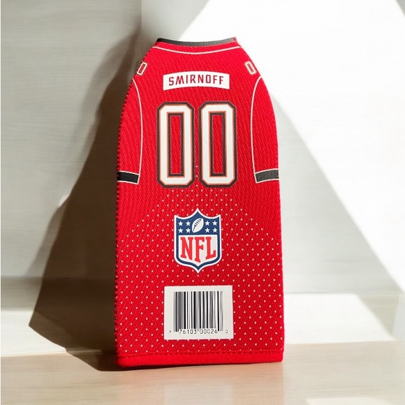 2/$25 NEW Smirnoff Tampa Bay Buccaneer Bottle Cover Cozy Cooler Coozie NFL Promo - Picture 3 of 3